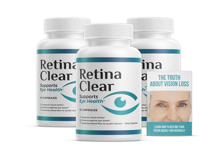 RetinaClear Eye Health Supplement Bottles